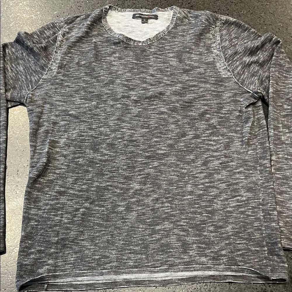 John Varvatos Charcoal Crewneck Long Sleeve shirt/Sweater